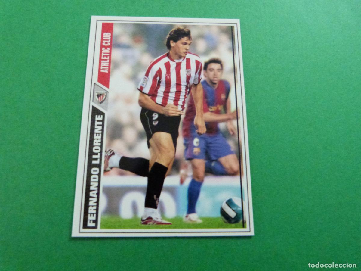 Cromos de f&uacute;tbol: TRADING CARD FUTBOL FERNANDO LLORENTE ATH. BILBAO N&ordm; 454 FICHAS LIGA MUNDICROMO 2007-2008/07-08