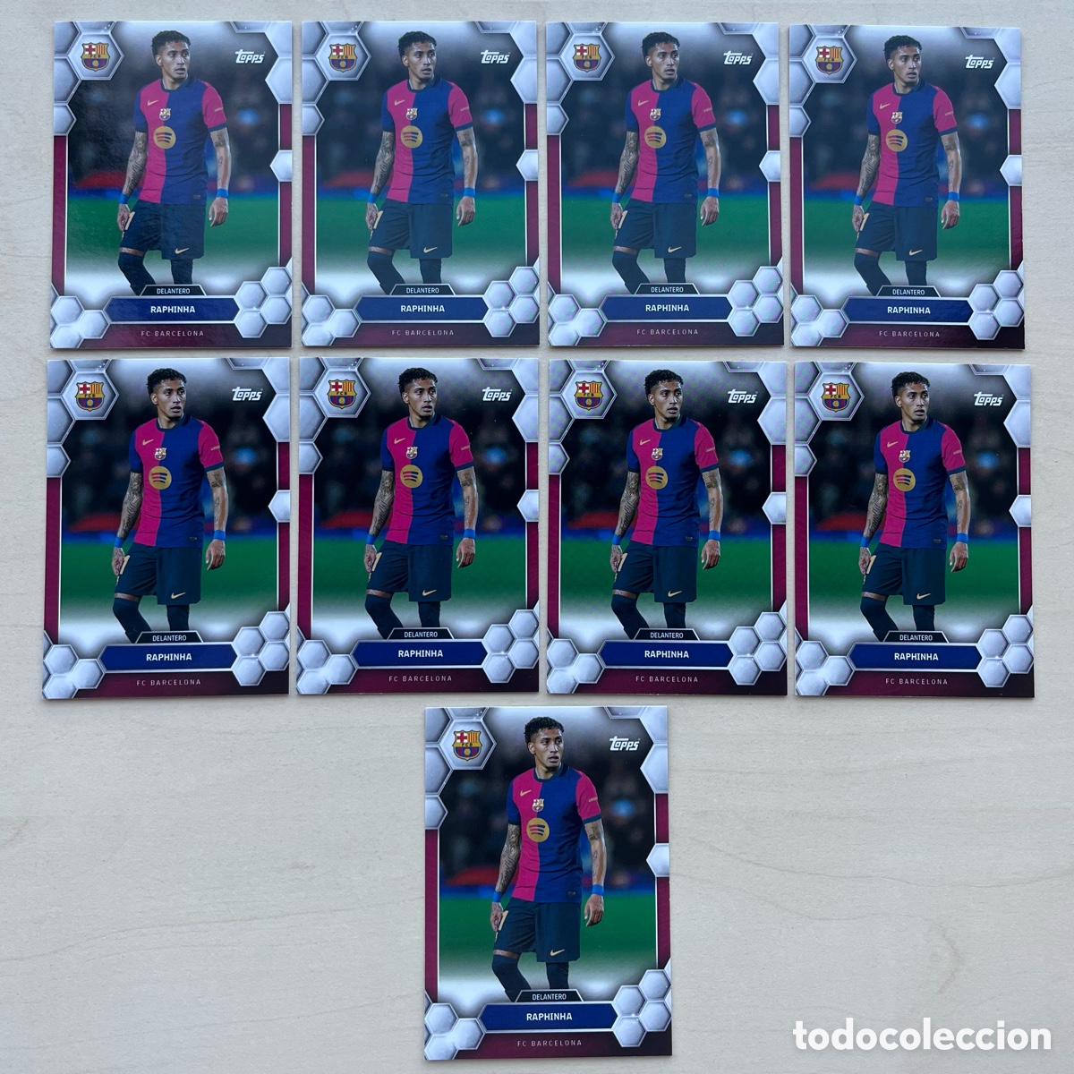 Cromos de f&uacute;tbol: Lote 9 Raphinha FC Barcelona Fan Set 2024-25
