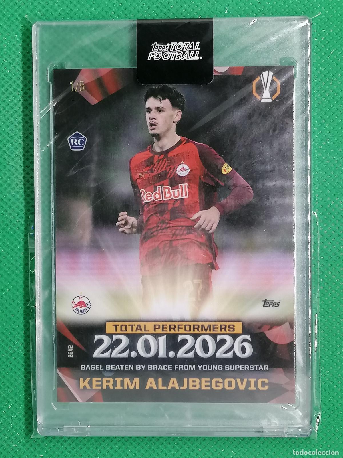 Fu&szlig;ball-Sticker: KERIM ALAJBEGOVIC ROOKIE SALZBURG TOTAL PERFORMERS /5 ⚽ TTF TOPPS TOTAL FOOTBALL 25 26 2025 2026 ⚽