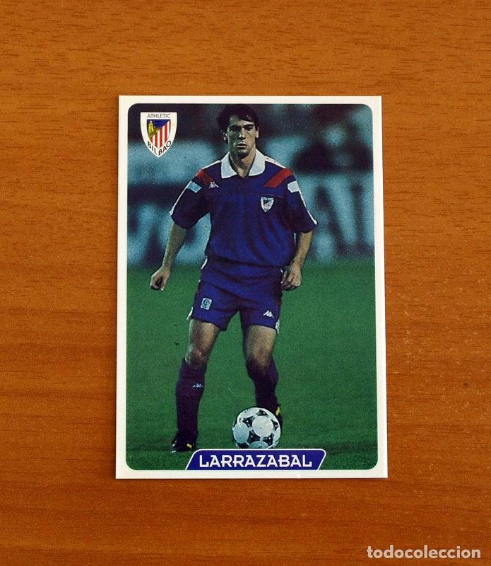 Fu&szlig;ball-Sticker: Athletic de Bilbao -N&ordm; 132 Larrazabal -Las Fichas de la Liga 95-96-1995-1996 -Mundicromo