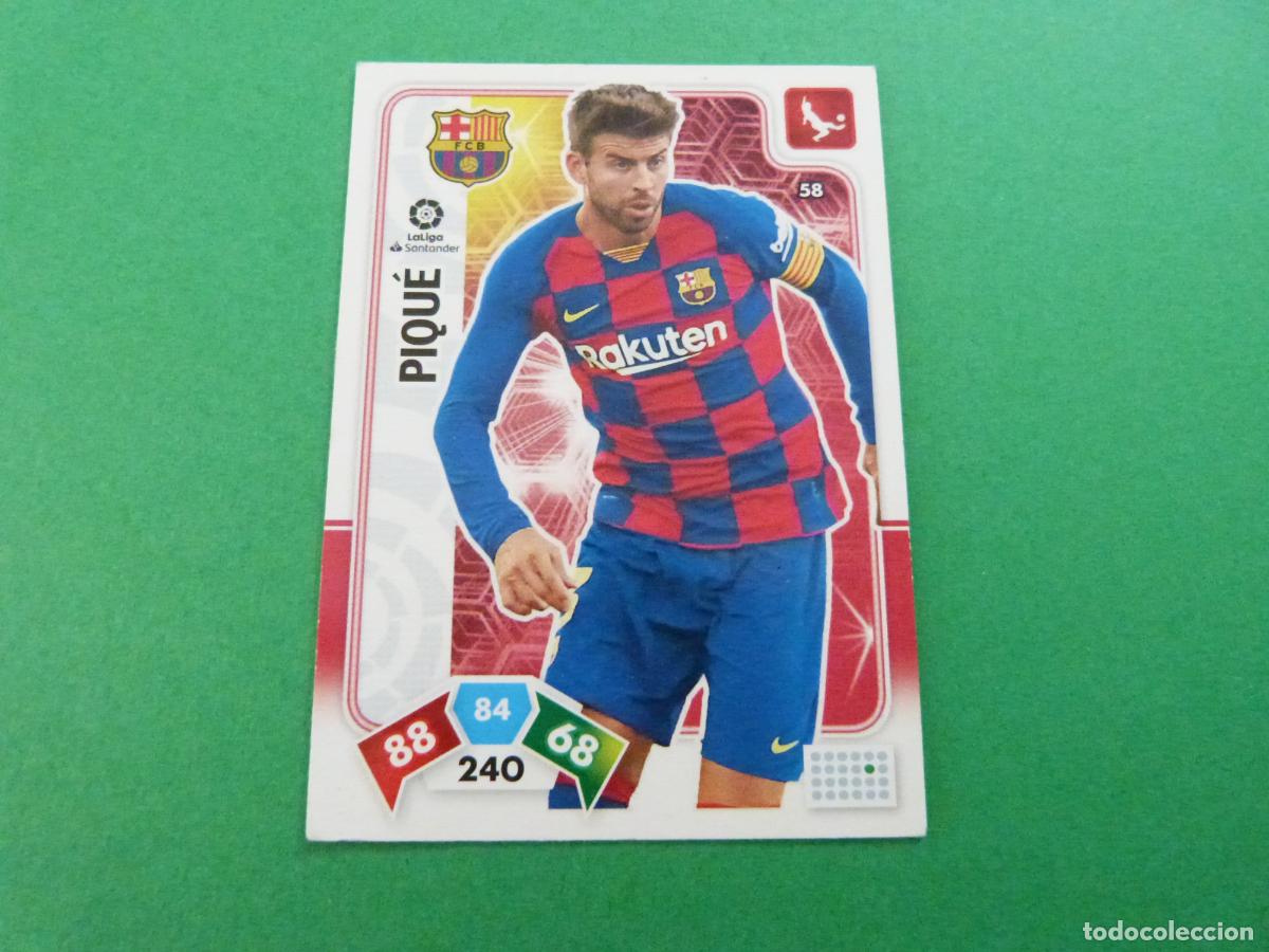 Fu&szlig;ball-Sticker: TRADING CARD FUTBOL PIQUE F.C. BARCELONA N&ordm; 58 LIGA ADRENALYN XL 2019-2020/19-20 PANINI