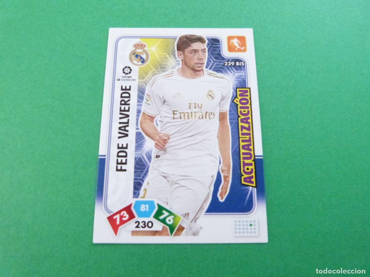 Cromos de f&uacute;tbol: TRADING CARD FUTBOL FEDE VALVERDE REAL MADRID CF N&ordm; 229 BIS LIGA ADRENALYN XL 2019-2020/19-20 PANINI