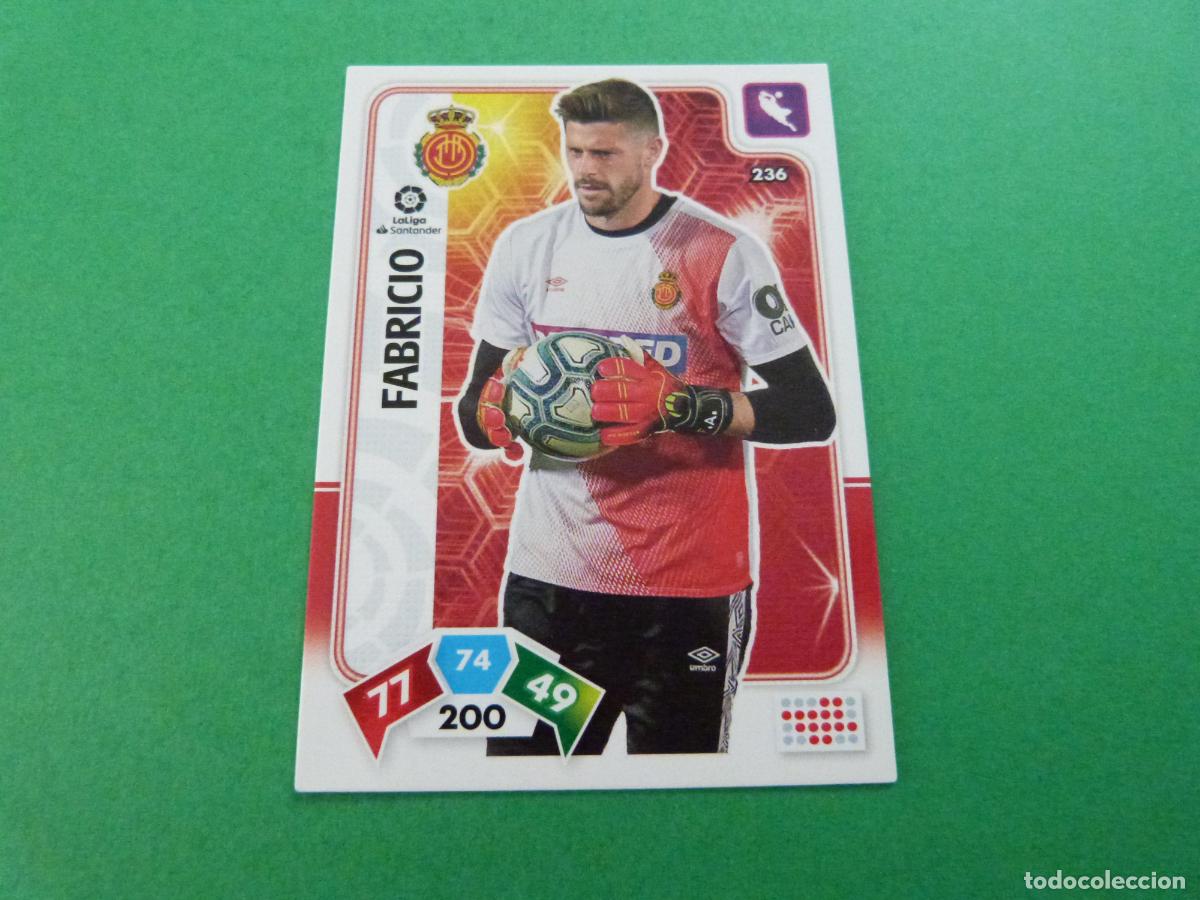 Cromos de f&uacute;tbol: TRADING CARD FUTBOL FABRICIO R.D.C. MALLORCA N&ordm; 236 LIGA ADRENALYN XL 2019-2020/19-20 PANINI