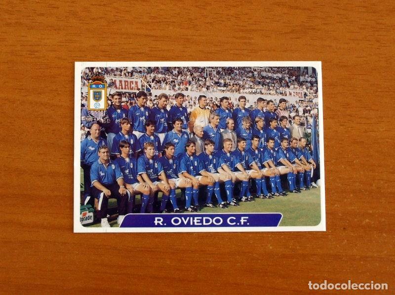 Football Stickers: Real Oviedo -N&ordm; 145 Plantilla-Equipo -Las Fichas de la Liga 95-96-1995-1996 -Mundicromo