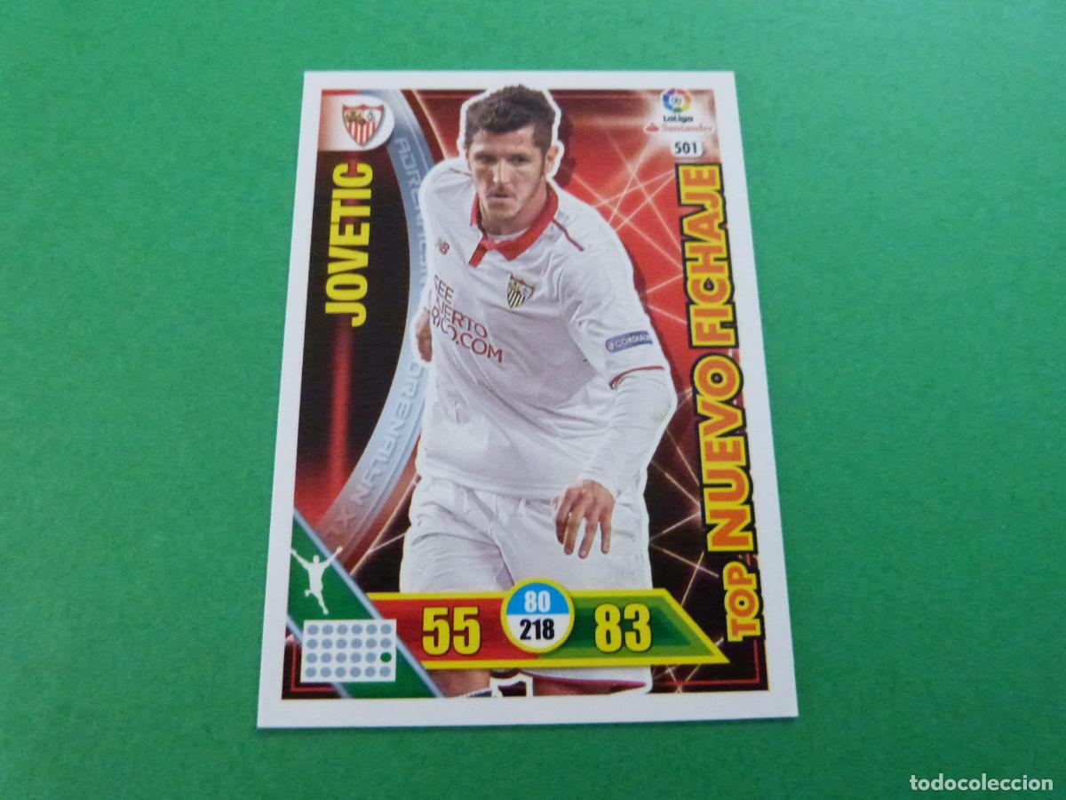 Football Stickers: TRADING CARD FUTBOL JOVETIC SEVILLA F.C. N&ordm; 501 LIGA ADRENALYN XL 2016-2017/16-17 PANINI