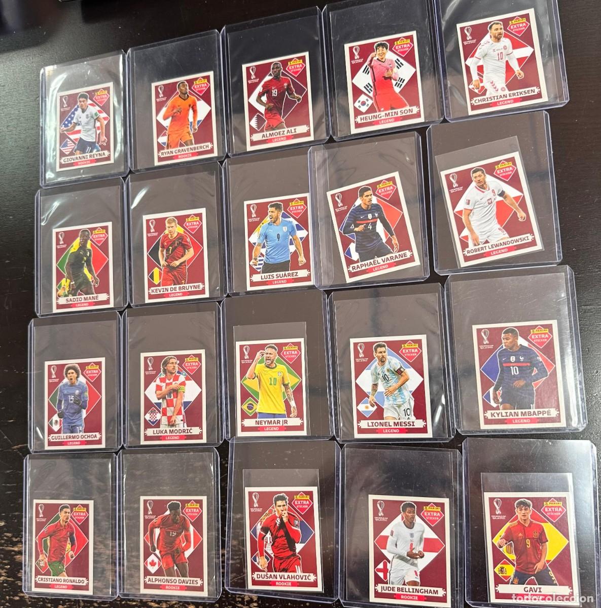 Football Stickers: Coleccion Base Completa 20 Extra Stickers Qatar 2022 Made In Italy Messi, Cristiano ... SIN PEGAR
