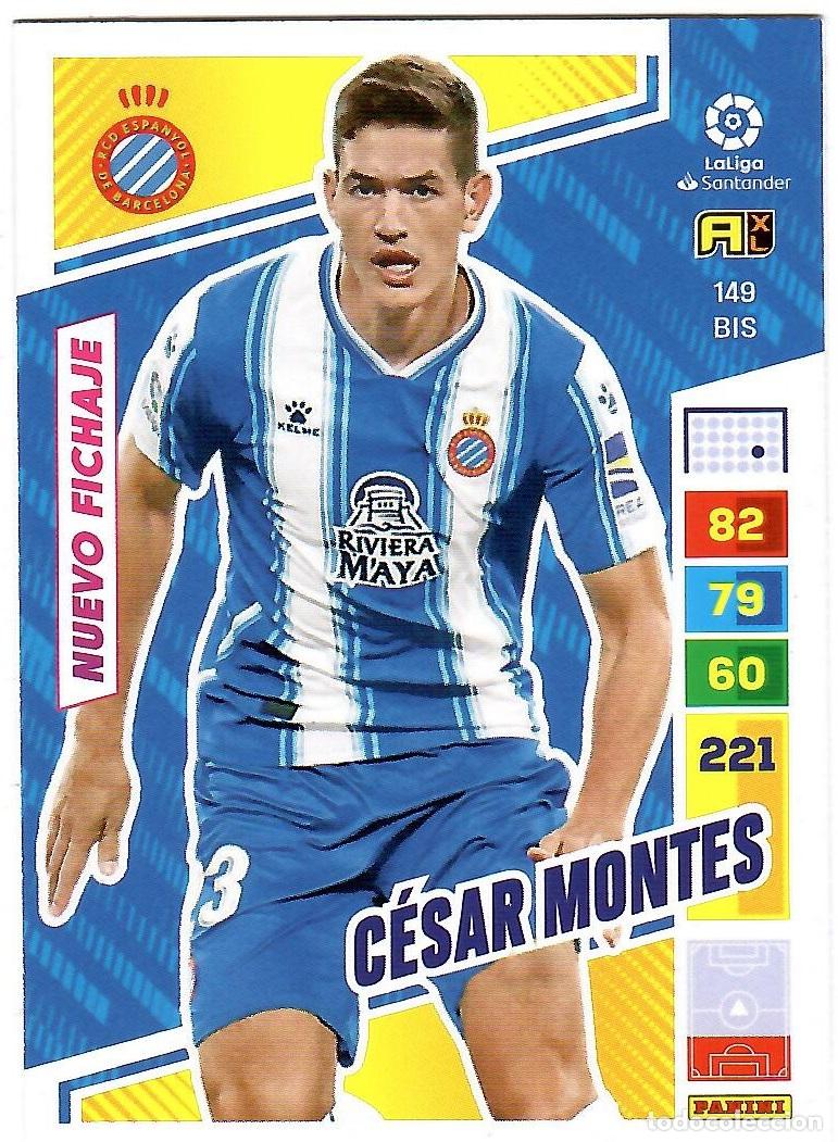 Cromos de f&uacute;tbol: Cesar Montes (R.C.D. Espanyol, Nuevo Fichaje), n&ordm; 149 BIS: Cromo album de futbol Adrenalyn 2022-23