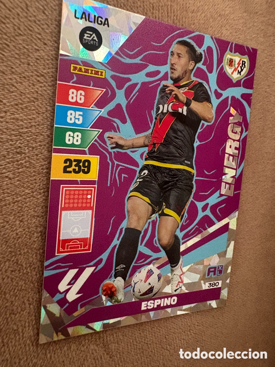 Cromos de f&uacute;tbol: 380 ESPINO RAYO VALLECANO ENERGY LA LIGA ADRENALYN XL 23 24 2023 2024