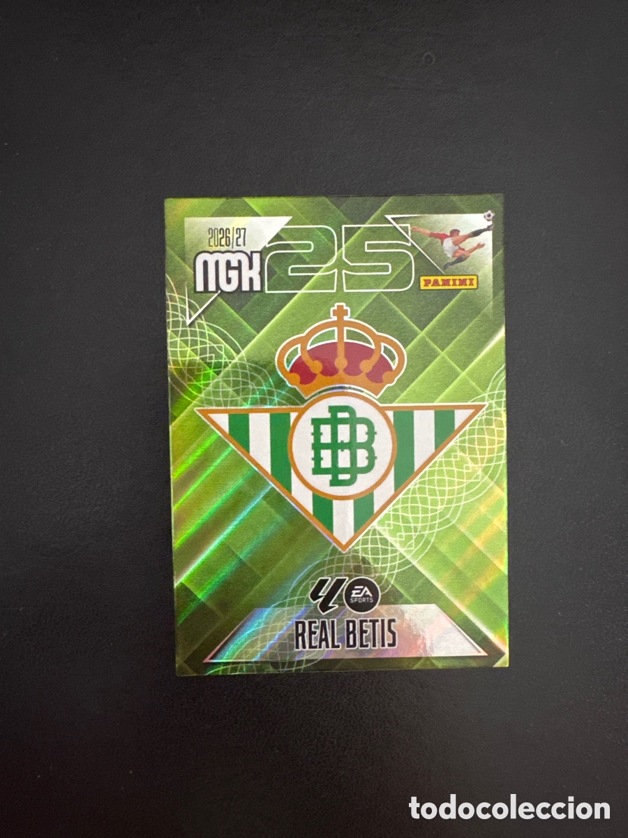 Cromos de f&uacute;tbol: ESCUDO BETIS NUMERO 91 MEGACRACKS 2026 2027