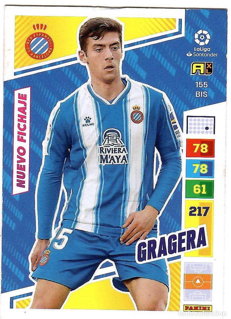 Cromos de f&uacute;tbol: Gragera (R.C.D. Espanyol, Nuevo Fichaje), n&ordm; 155 BIS: Cromo del album de futbol Adrenalyn 2022-23