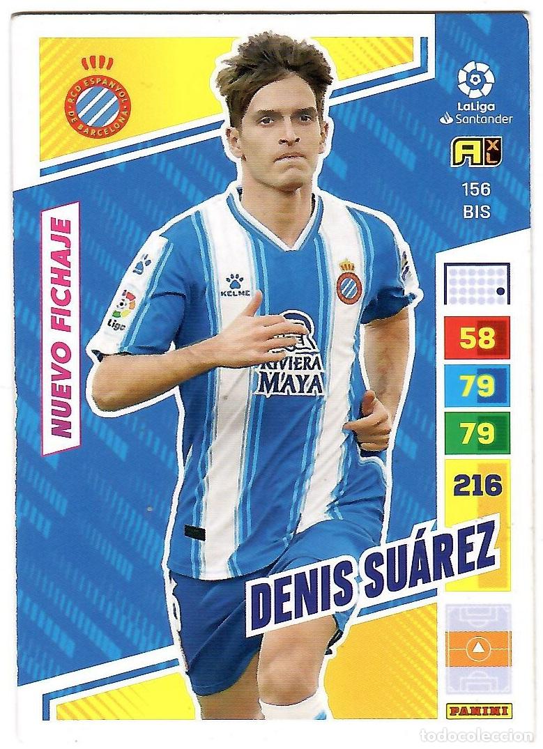 Cromos de f&uacute;tbol: Denis Suarez (RCD Espanyol, Nuevo Fichaje), n&ordm; 156 BIS: Cromo del album de futbol Adrenalyn 2022-23