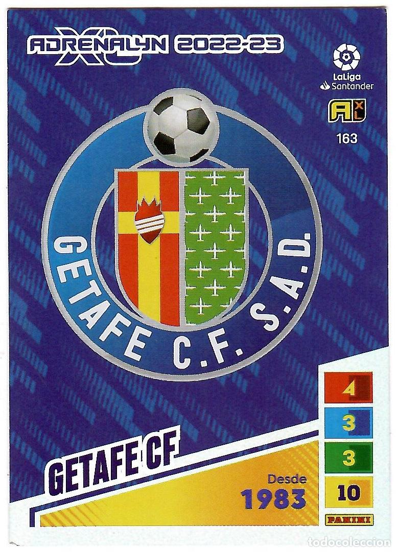 Cromos de f&uacute;tbol: Escudo Getafe, n&ordm; 163: Cromo del album de futbol Adrenalyn 2022-23