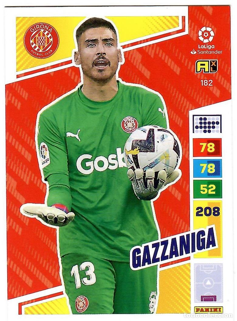 Cromos de f&uacute;tbol: Gazzaniga (Girona), n&ordm; 182: Cromo del album de futbol Adrenalyn 2022-23