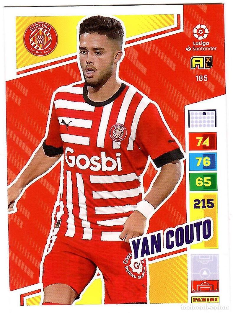 Cromos de f&uacute;tbol: Yan Couto (Girona), n&ordm; 185: Cromo del album de futbol Adrenalyn 2022-23