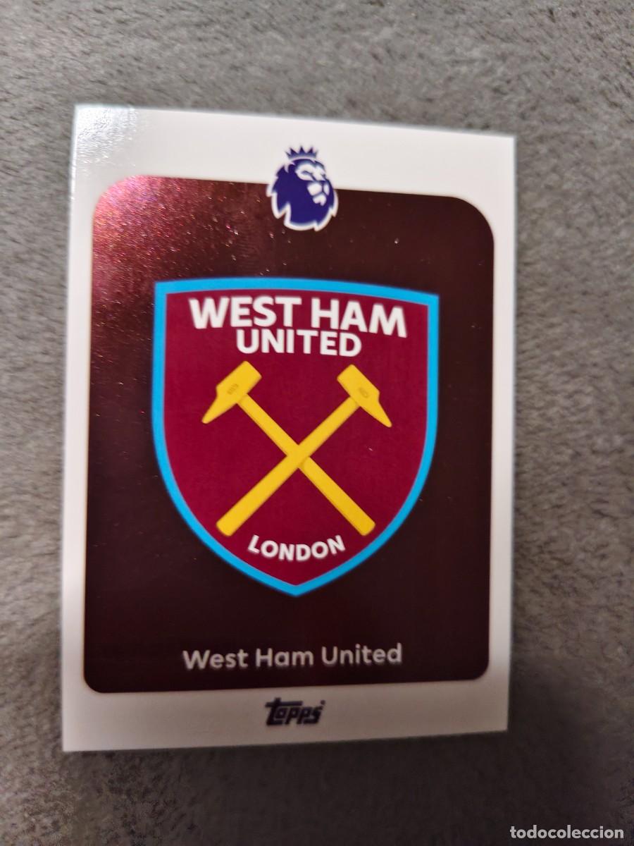 Cromos de f&uacute;tbol: 271 PREMIER LEAGUE 2025 26 BADGE ESCUDO WEST HAM TOPPS 25 2026 TRADING CARDS AAL