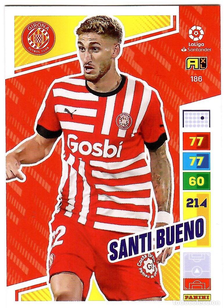 Cromos de f&uacute;tbol: Santi Bueno (Girona), n&ordm; 186: Cromo del album de futbol Adrenalyn 2022-23