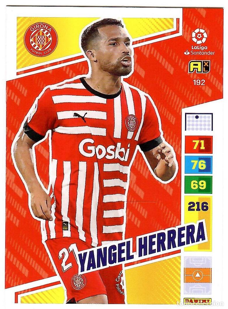 Cromos de f&uacute;tbol: Yangel Herrera (Girona), n&ordm; 192: Cromo del album de futbol Adrenalyn 2022-23