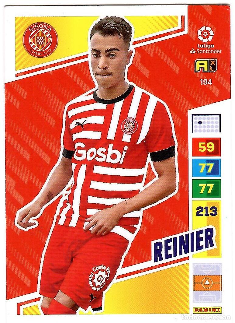 Cromos de f&uacute;tbol: Reinier (Girona), n&ordm; 194: Cromo del album de futbol Adrenalyn 2022-23