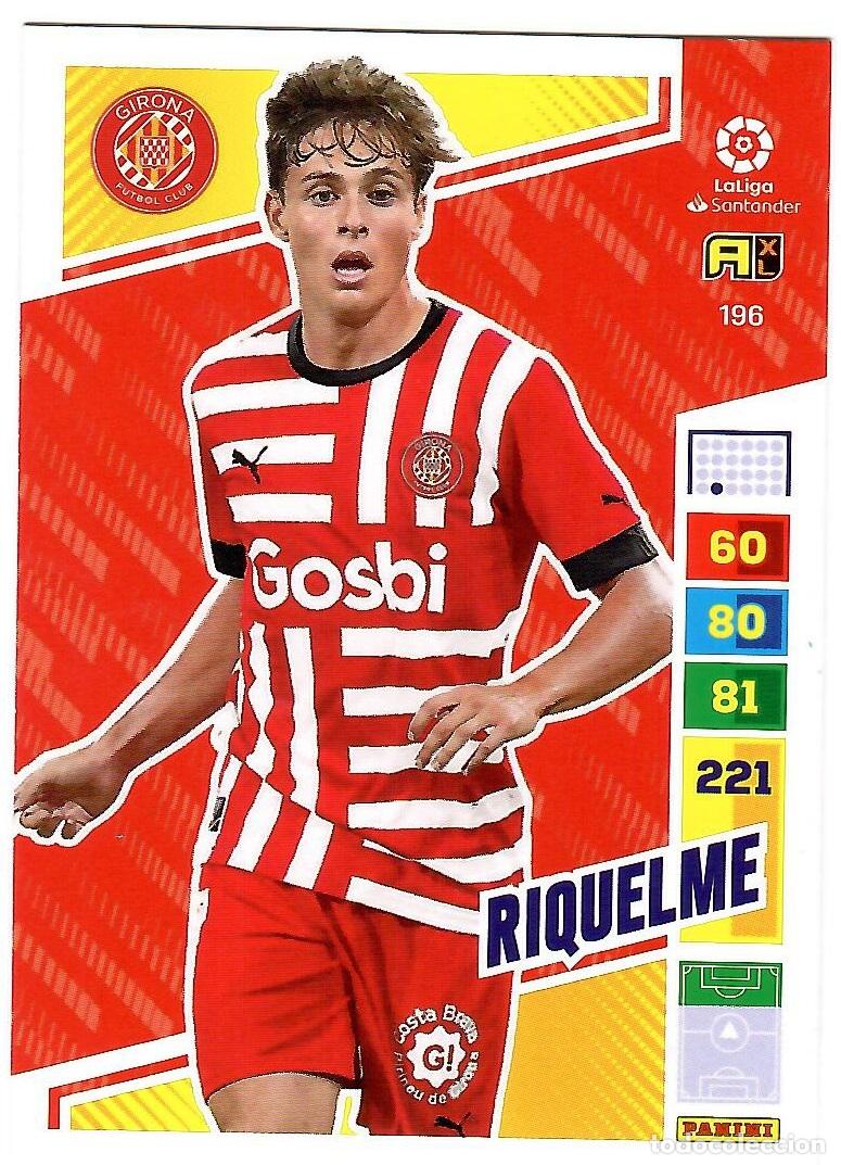 Cromos de f&uacute;tbol: Riquelme (Girona), n&ordm; 196: Cromo del album de futbol Adrenalyn 2022-23