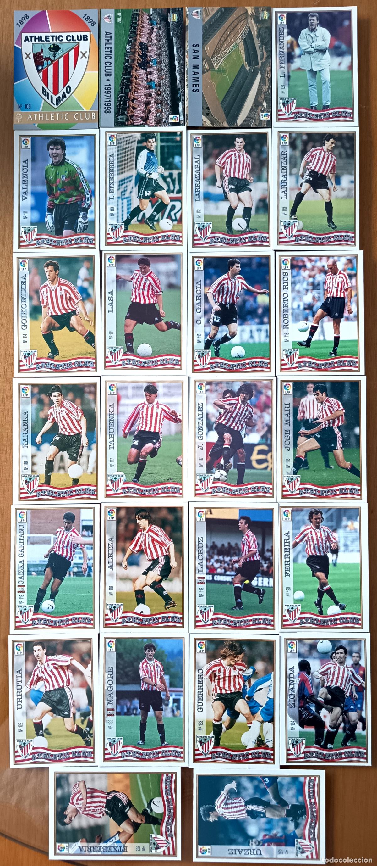 Cromos de f&uacute;tbol: ATHLETIC CLUB BILBAO. LAS FICHAS DE LA LIGA 2001. MUNDICROMO