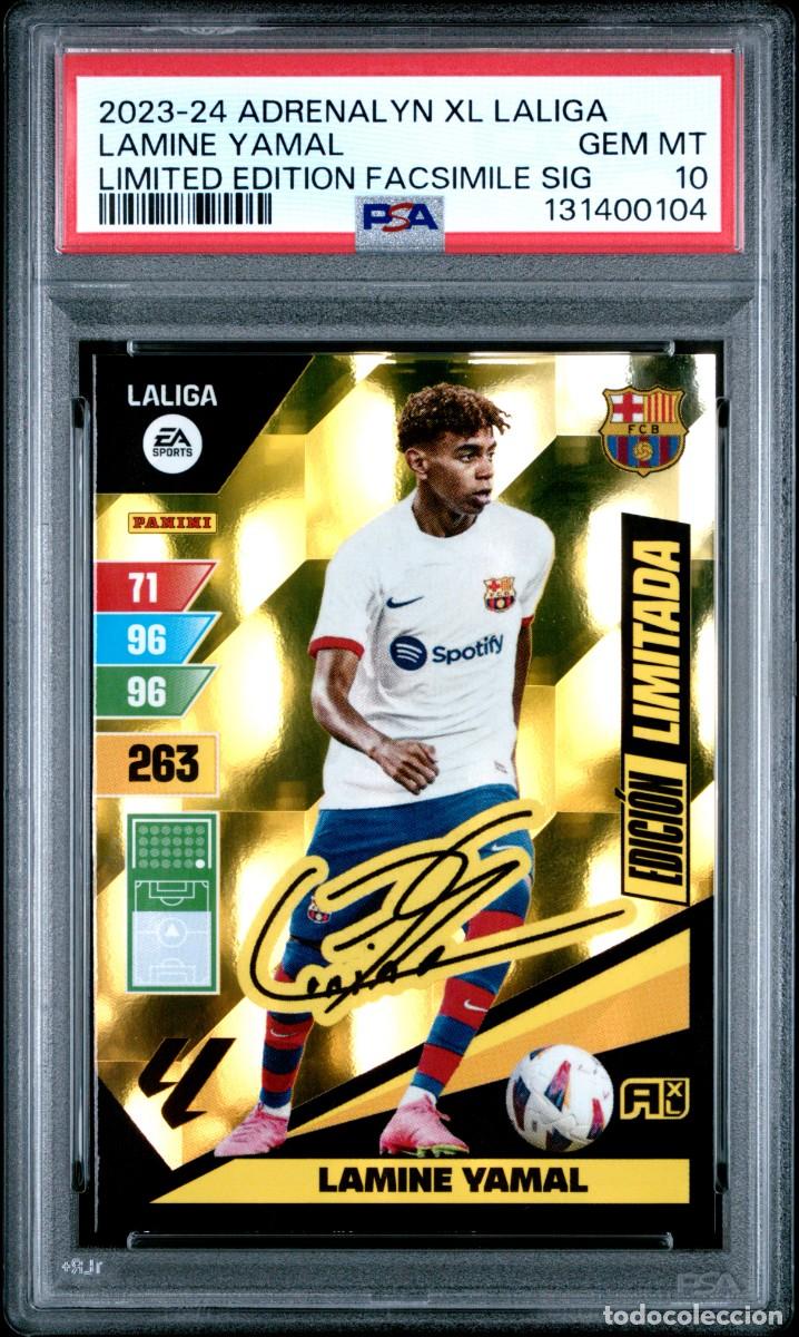 Cromos de f&uacute;tbol: Lamine Yamal Firma Edicion Limitada Panini Adrenalyn XL 2023 24 PSA 10 GEM MT