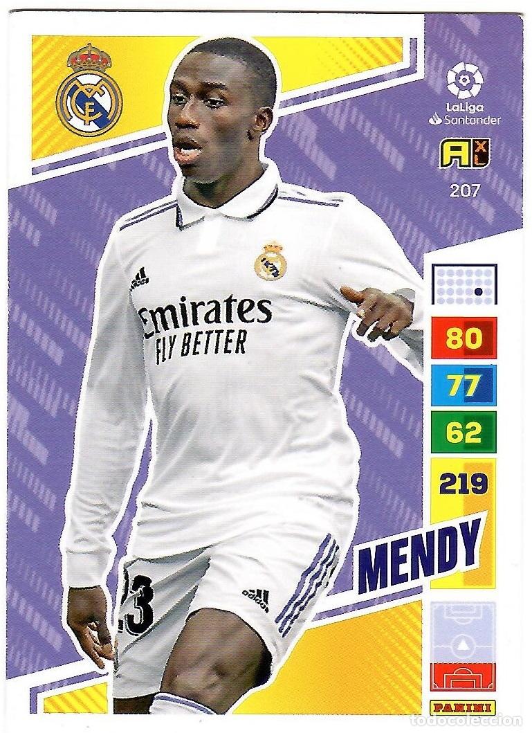 Cromos de f&uacute;tbol: Mendy (R. Madrid), n&ordm; 207: Cromo del album de futbol Adrenalyn 2022-23