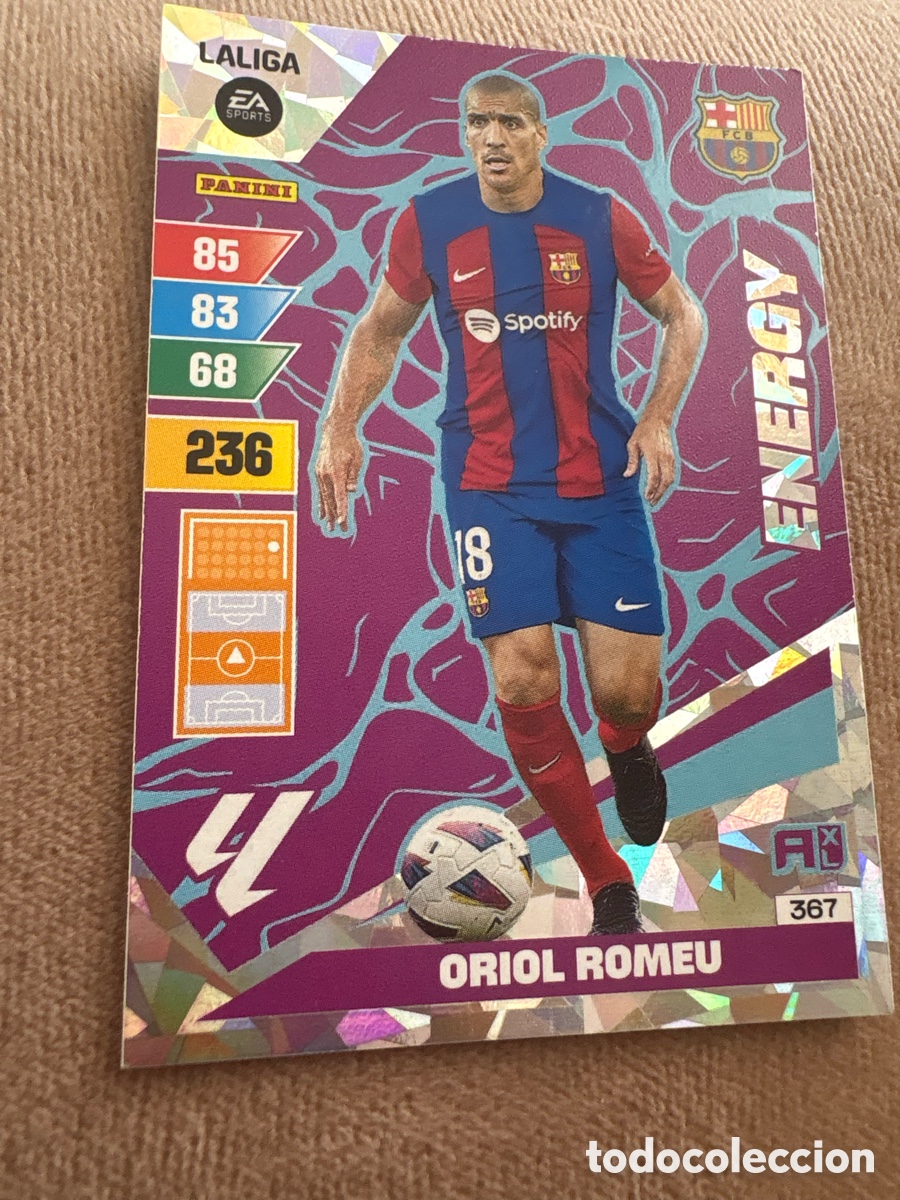 Cromos de f&uacute;tbol: #367 ORIOL ROMEU - FC BARCELONA ENERGY 2023 2024 ADRENALYN XL LALIGA 23 24 PANINI