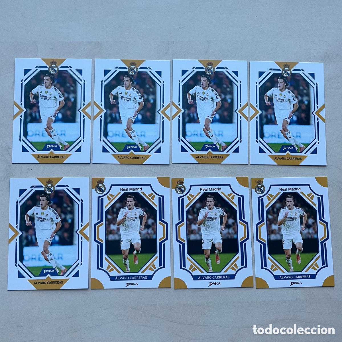 Cromos de f&uacute;tbol: Lote 8 &Aacute;lvaro Carreras Daka Real Madrid 2025-26