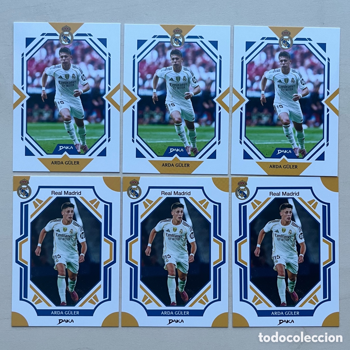 Cromos de f&uacute;tbol: Lote 6 Arda G&uuml;ler Daka Real Madrid 2025-26