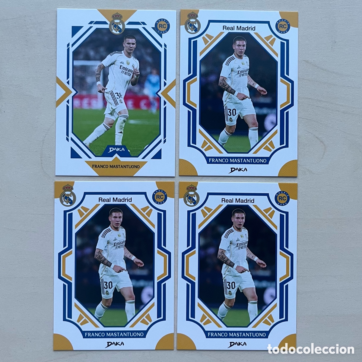 Cromos de f&uacute;tbol: Lote 4 Mastantuono Rookie Daka Real Madrid 2025-26