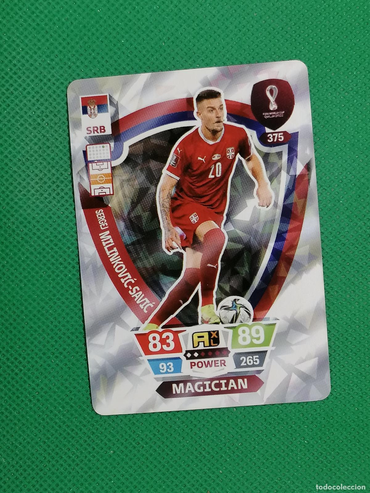 Cartes &agrave; collectionner de Football: SERGEJ MILINKOVIC SAVIC SERBIA ⚽ WORLD FOOTBALL STARS QATAR CARD FANCARD ⚽