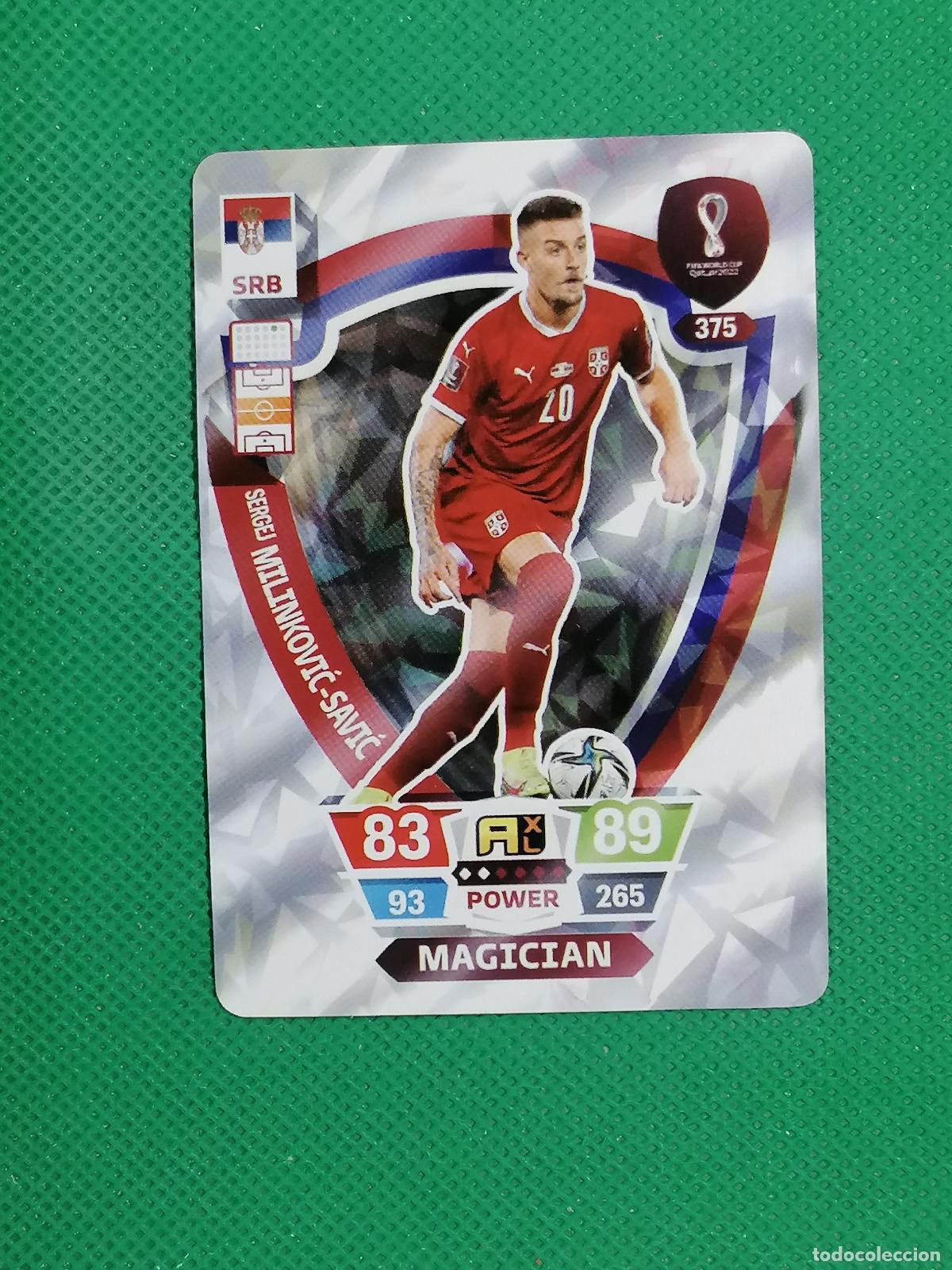 Cartes &agrave; collectionner de Football: SERGEJ MILINKOVIC SAVIC SERBIA ⚽ WORLD FOOTBALL STARS QATAR CARD FANCARD ⚽