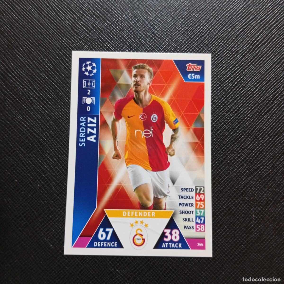 Fu&szlig;ball-Sticker: 366 AZIZ GALATASARAY TOPPS MATCH ATTAX 2018 2019 FUTBOL 18 19 CROMO - (MD98/99-1) PG8