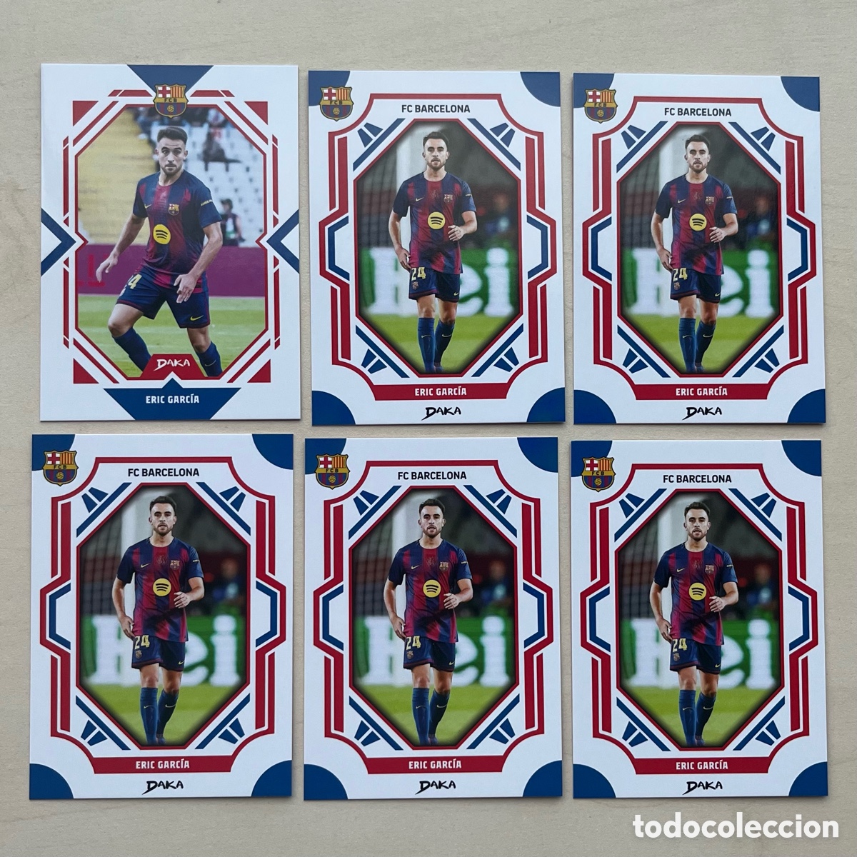 Cromos de f&uacute;tbol: Lote 6 Eric Garc&iacute;a Daka FC Barcelona 2025-26