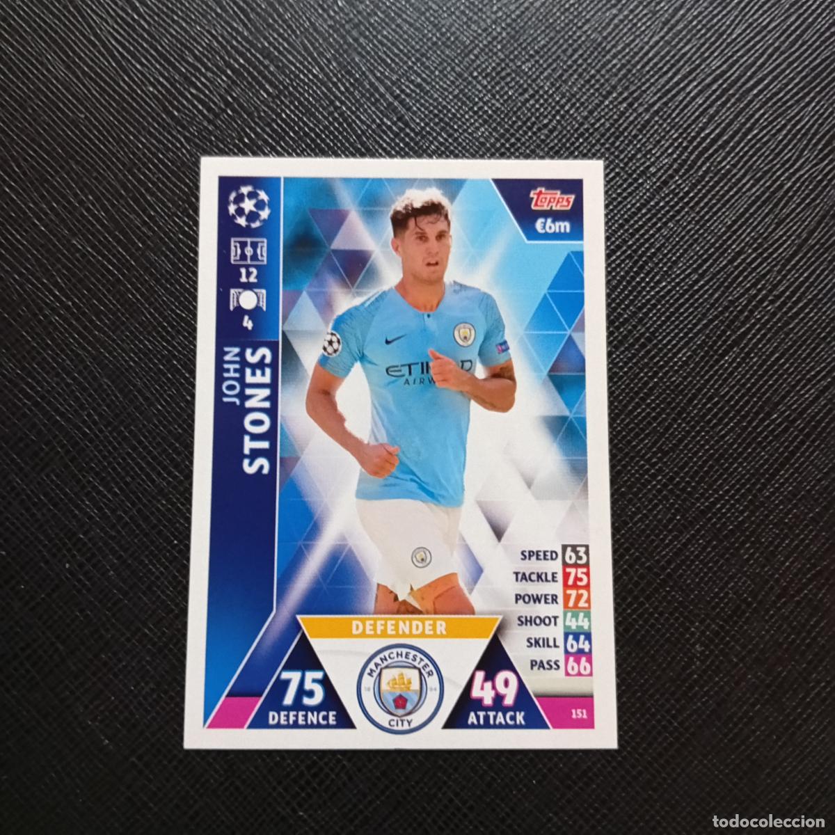 Cartes &agrave; collectionner de Football: 151 STONES MANCHESTER CITY TOPPS MATCH ATTAX 2018 2019 FUTBOL 18 19 CROMO - (MD98/99-1) PG8