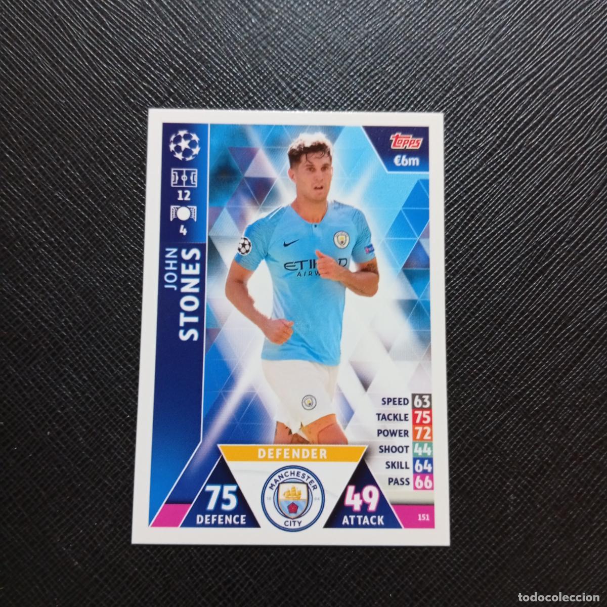 Cartes &agrave; collectionner de Football: 151 STONES MANCHESTER CITY TOPPS MATCH ATTAX 2018 2019 FUTBOL 18 19 CROMO - (MD98/99-1) PG9