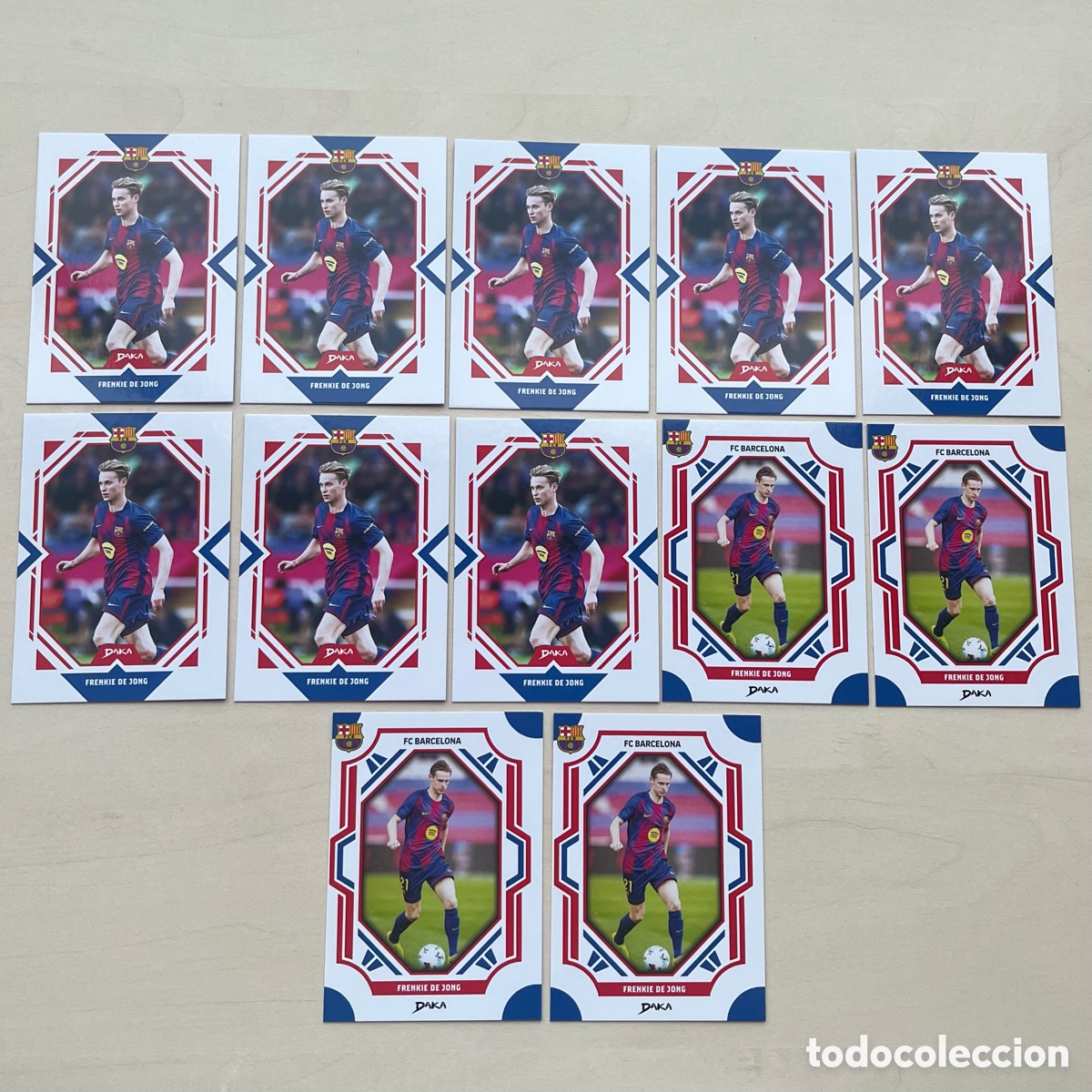 Cromos de f&uacute;tbol: Lote 12 De Jong Daka FC Barcelona 2025-26