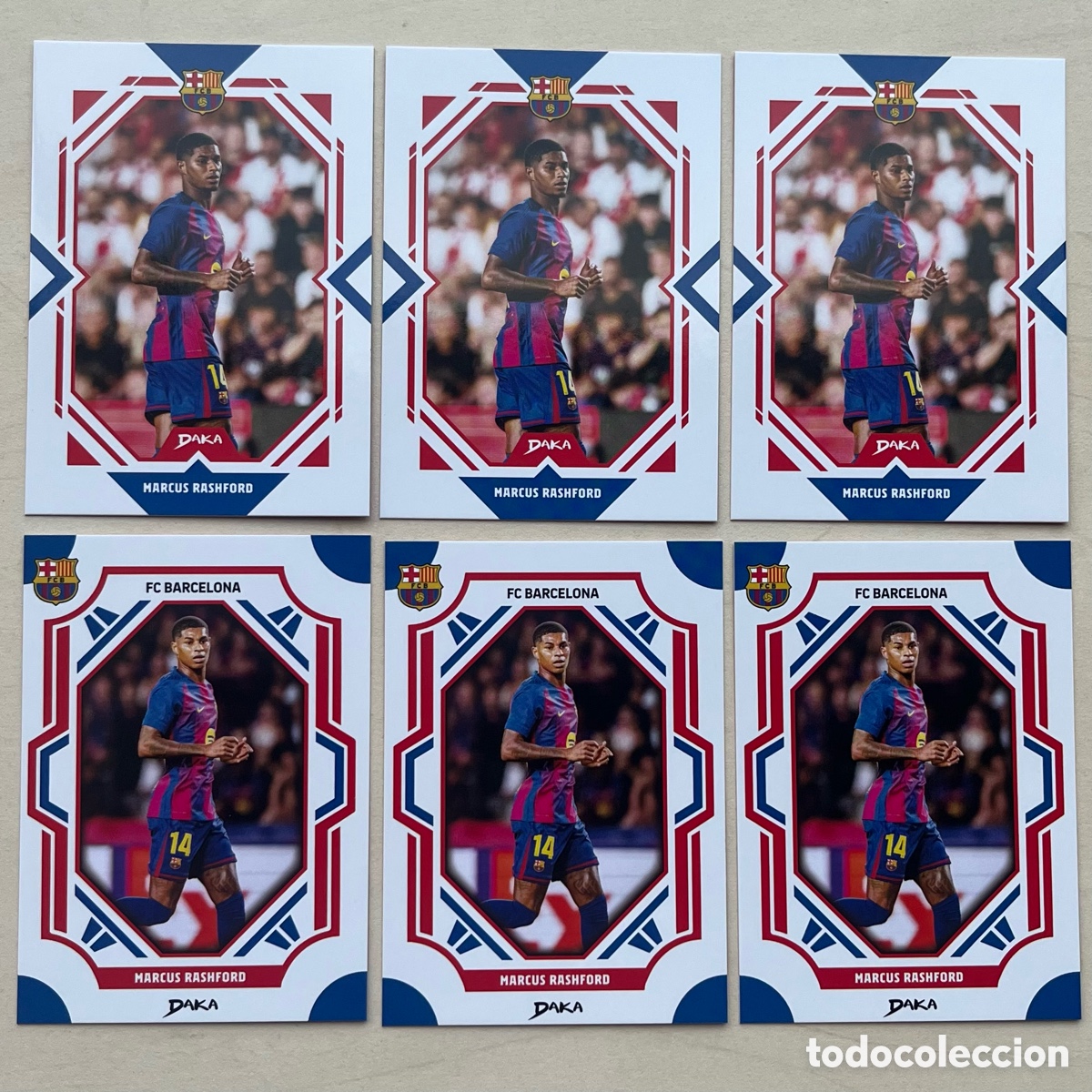 Cromos de f&uacute;tbol: Lote 6 Rashford Daka FC Barcelona 2025-26