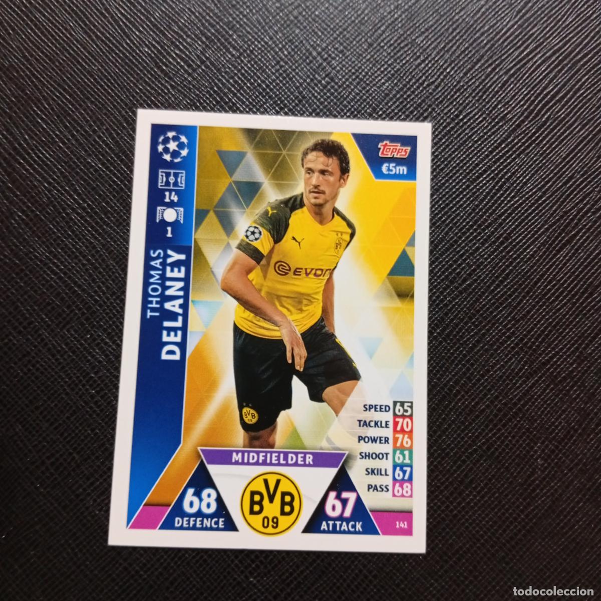 Cromos de f&uacute;tbol: 141 DELANEY BORUSSIA DORTMUND TOPPS MATCH ATTAX 2018 2019 FUTBOL 18 19 CROMO (MD98/99-1) PG10