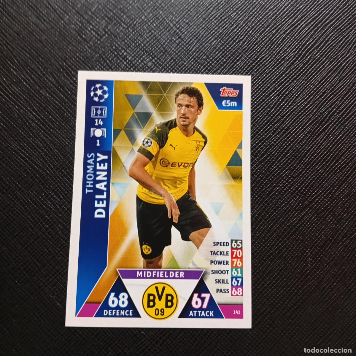 Cromos de f&uacute;tbol: 141 DELANEY BORUSSIA DORTMUND TOPPS MATCH ATTAX 2018 2019 FUTBOL 18 19 CROMO (MD98/99-1) PG10