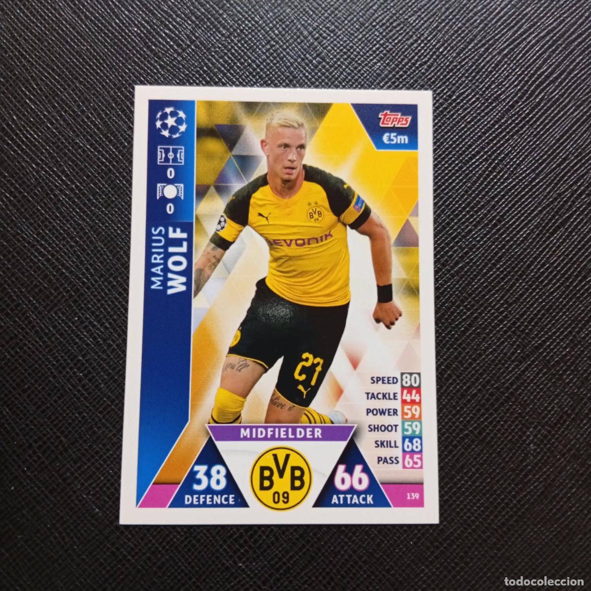 Cromos de f&uacute;tbol: 139 WOLF BORUSSIA DORTMUND TOPPS MATCH ATTAX 2018 2019 FUTBOL 18 19 CROMO (MD98/99-1) PG10