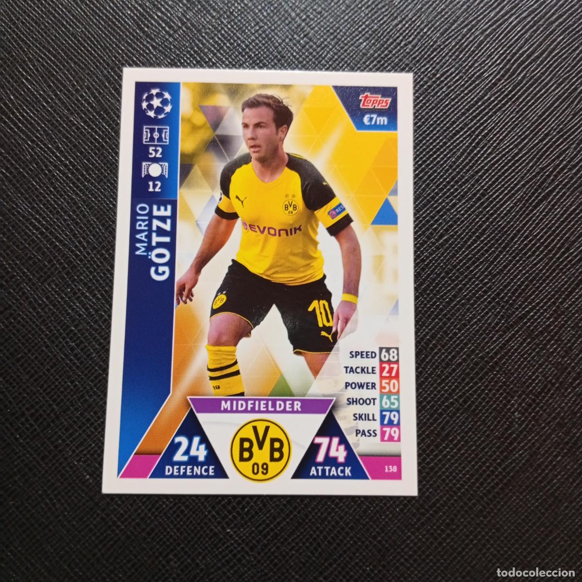 Cromos de f&uacute;tbol: 138 GOTZE BORUSSIA DORTMUND TOPPS MATCH ATTAX 2018 2019 FUTBOL 18 19 CROMO (MD98/99-1) PG11
