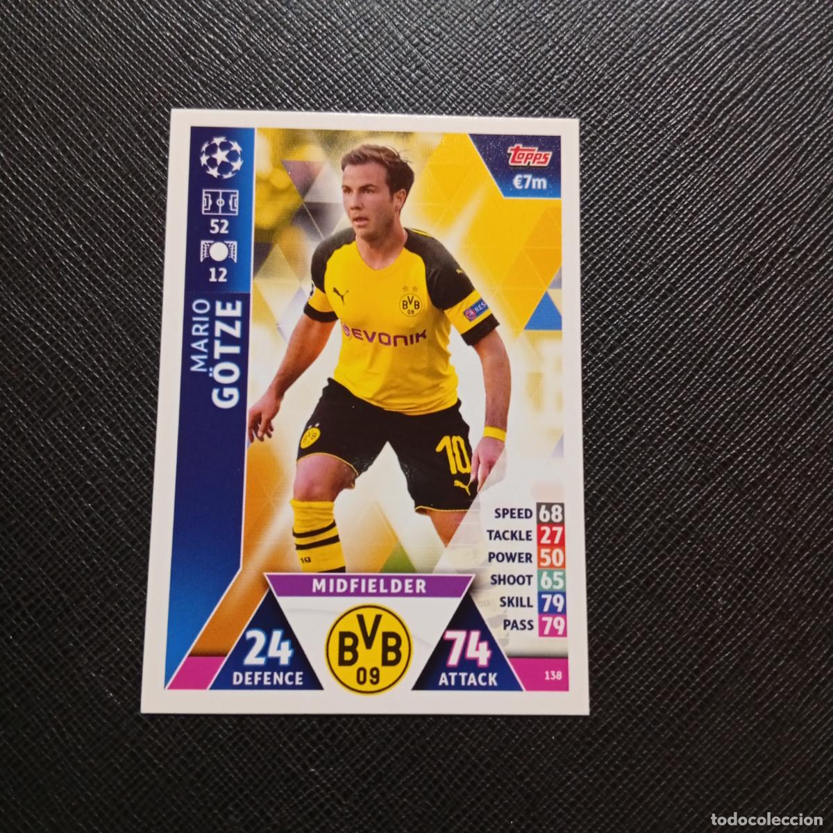 Cromos de f&uacute;tbol: 138 GOTZE BORUSSIA DORTMUND TOPPS MATCH ATTAX 2018 2019 FUTBOL 18 19 CROMO (MD98/99-1) PG11