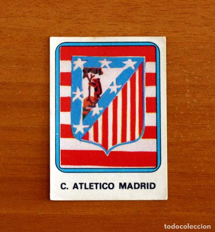 Cromos de f&uacute;tbol: Atl&eacute;tico Madrid - n&ordm; 33 Escudo - Ediciones Vulcano 1975-1976, 75-76 - Nunca pegado