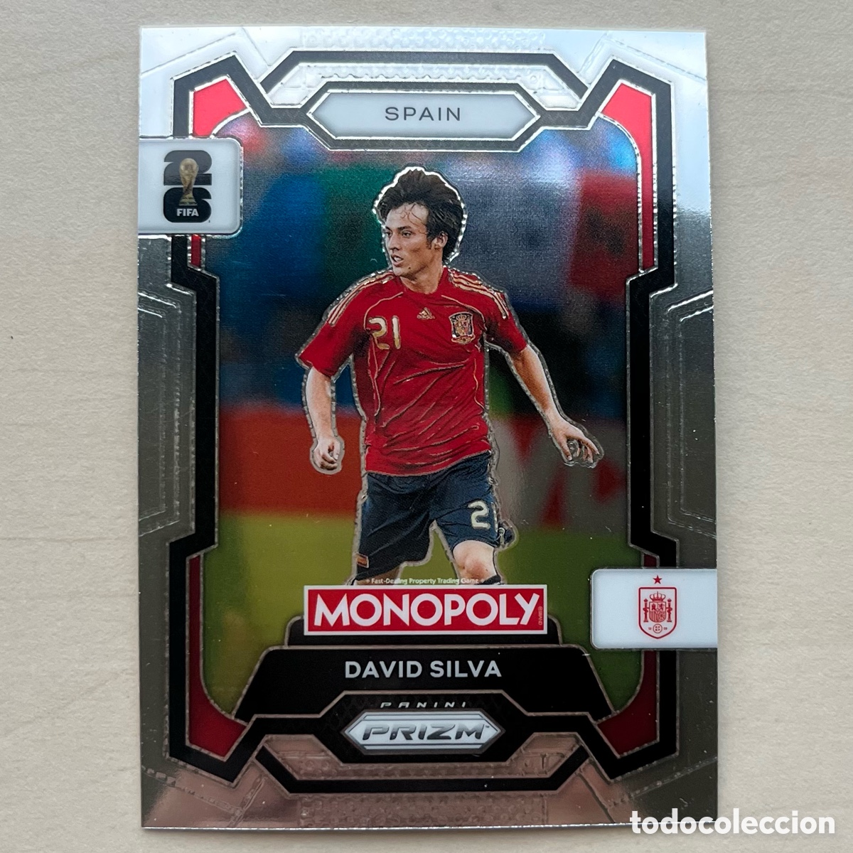 Cromos de Futebol: David Silva Prizm Monopoly Mundial 2026 - Espa&ntilde;a