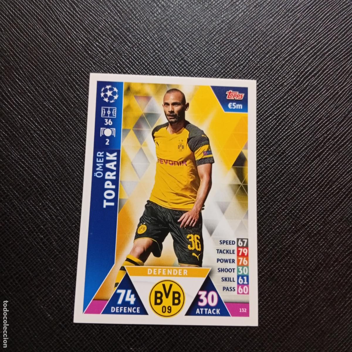 Cromos de f&uacute;tbol: 132 TOPRAK BORUSSIA DORTMUND TOPPS MATCH ATTAX 2018 2019 FUTBOL 18 19 CROMO - (MD98/99-1) PG13