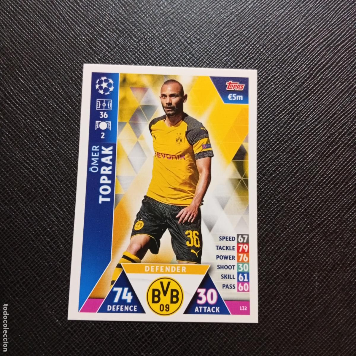 Cromos de f&uacute;tbol: 132 TOPRAK BORUSSIA DORTMUND TOPPS MATCH ATTAX 2018 2019 FUTBOL 18 19 CROMO - (MD98/99-1) PG13