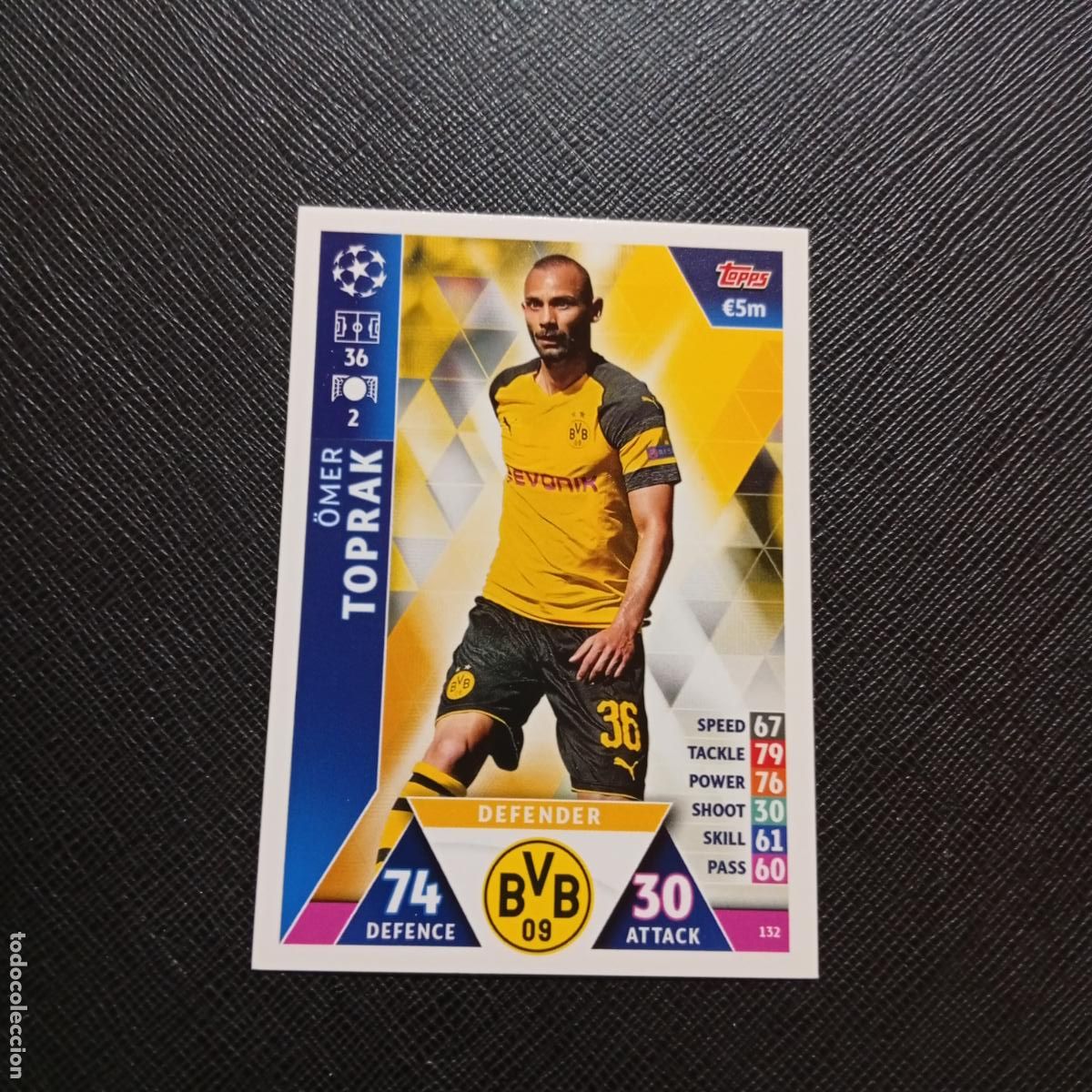 Cromos de f&uacute;tbol: 132 TOPRAK BORUSSIA DORTMUND TOPPS MATCH ATTAX 2018 2019 FUTBOL 18 19 CROMO - (MD98/99-1) PG13