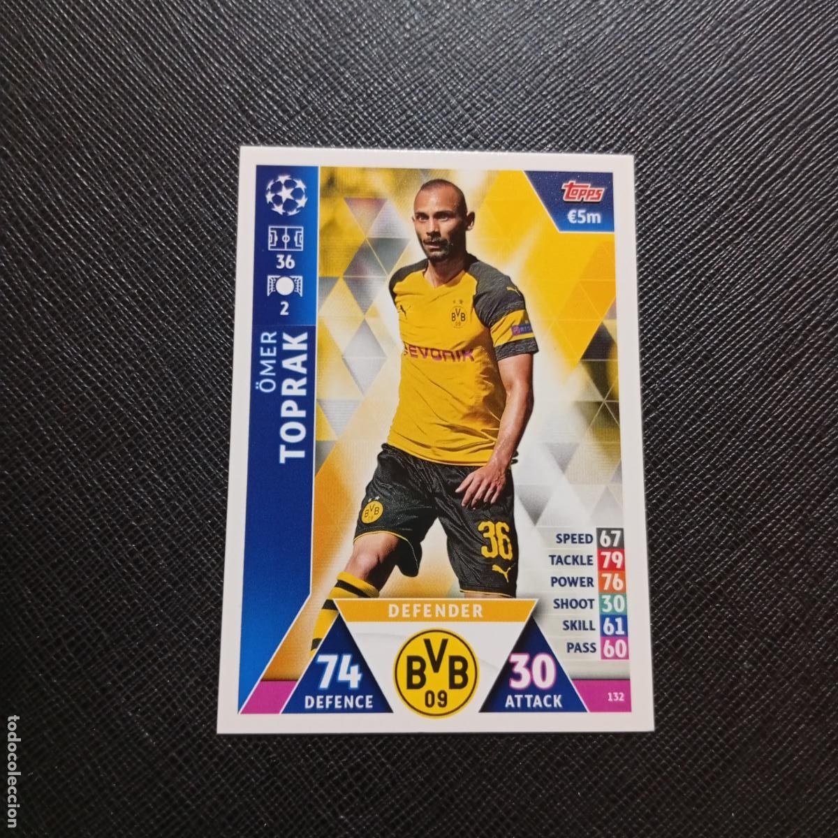 Cromos de f&uacute;tbol: 132 TOPRAK BORUSSIA DORTMUND TOPPS MATCH ATTAX 2018 2019 FUTBOL 18 19 CROMO - (MD98/99-1) PG13