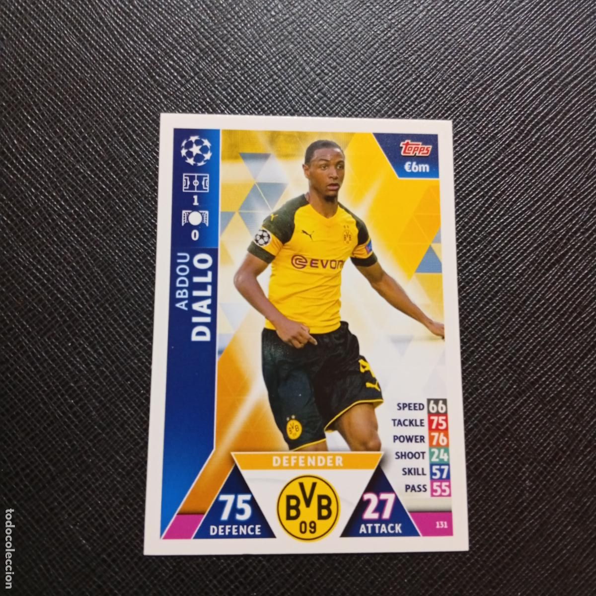 Cromos de f&uacute;tbol: 131 DIALLO BORUSSIA DORTMUND TOPPS MATCH ATTAX 2018 2019 FUTBOL 18 19 CROMO - (MD98/99-1) PG14